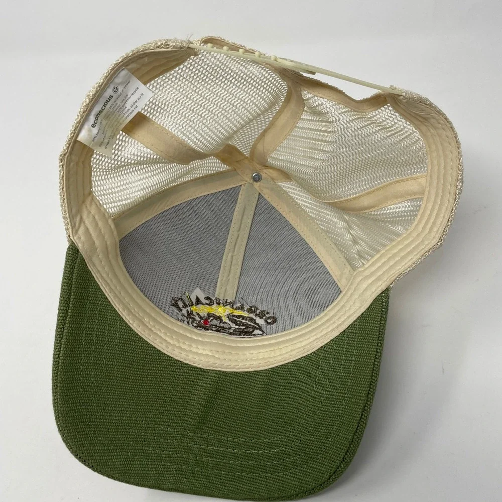 econscious Organically Grown Hemp Blend Trucker Hat Green Cream Snapback Eco Cap